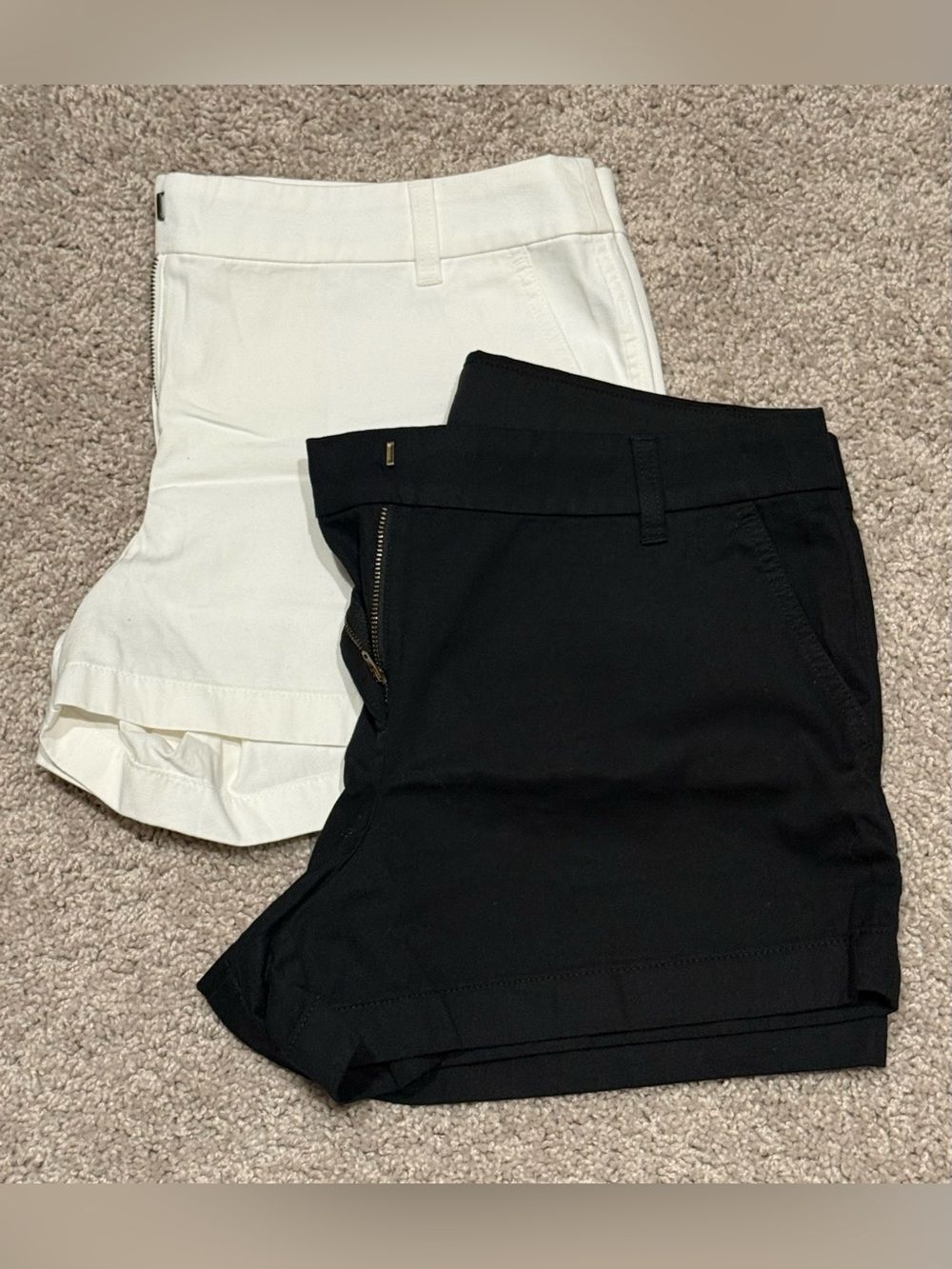 J. Crew Women's White and Black pair of Tailored Shorts - Picture 2 of 4